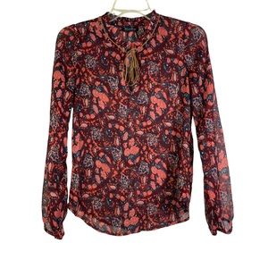 Lucky Brand Peasant Top Long Sleeve